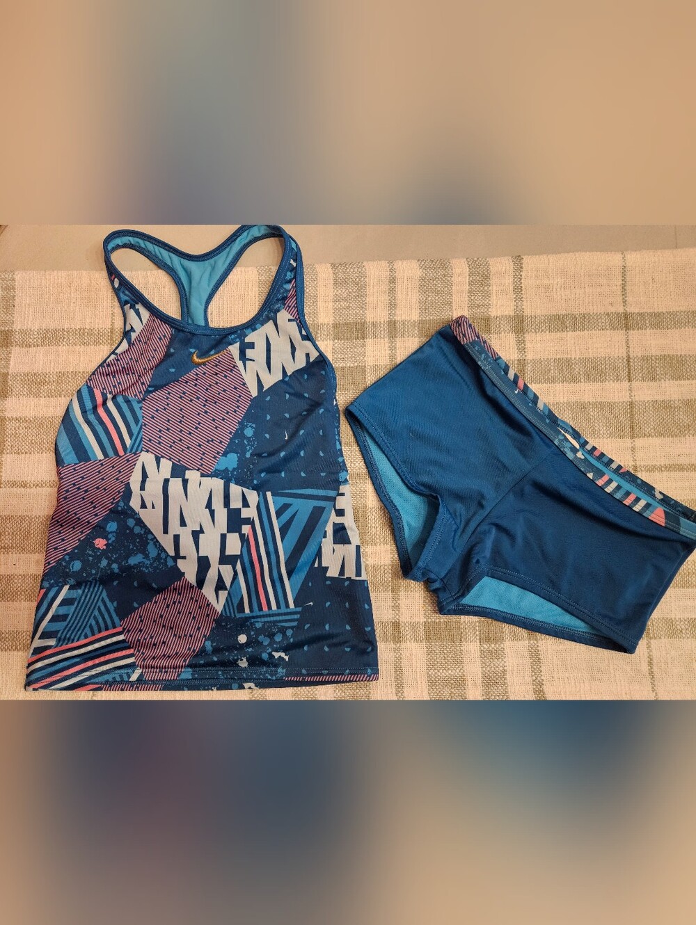 Nike Girl's Mash Up Racerback Tankini and Kick Shorts